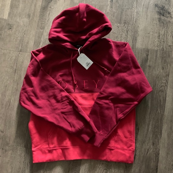 Obey Other - Obey color block hoodie sweatshirt